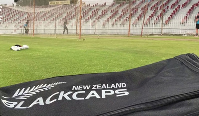 New Zealand Black Caps cricket team practices in Pakistan